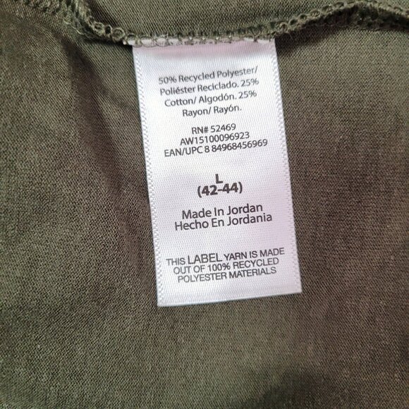 Athletic Works Men's Short Sleeve Smoky Olive Tri-Blend Tee L (42-44) - Picture 7 of 9